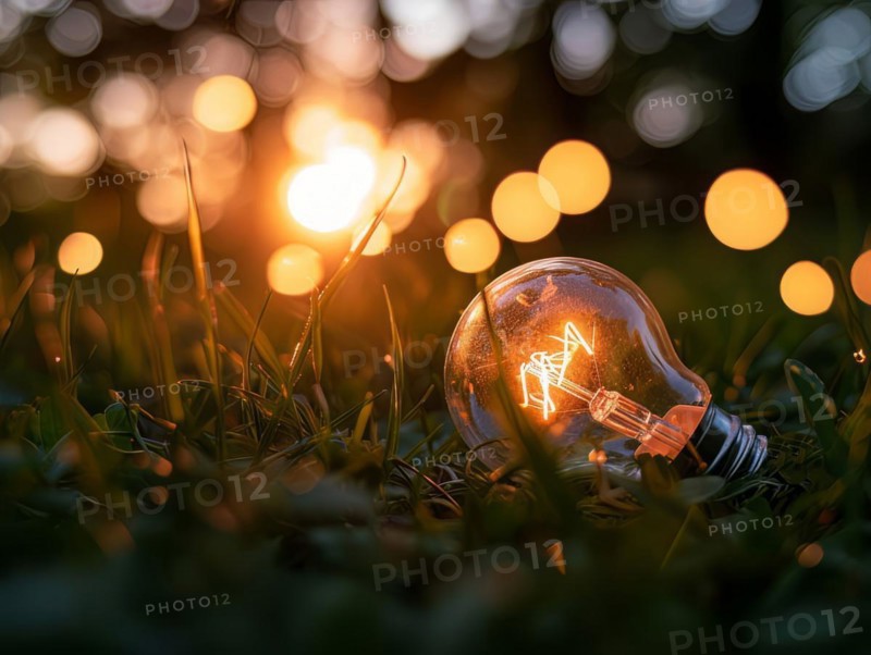 Eco bulb a concept of eco sustainability, alternative green clean energy and clean environment, AI generated