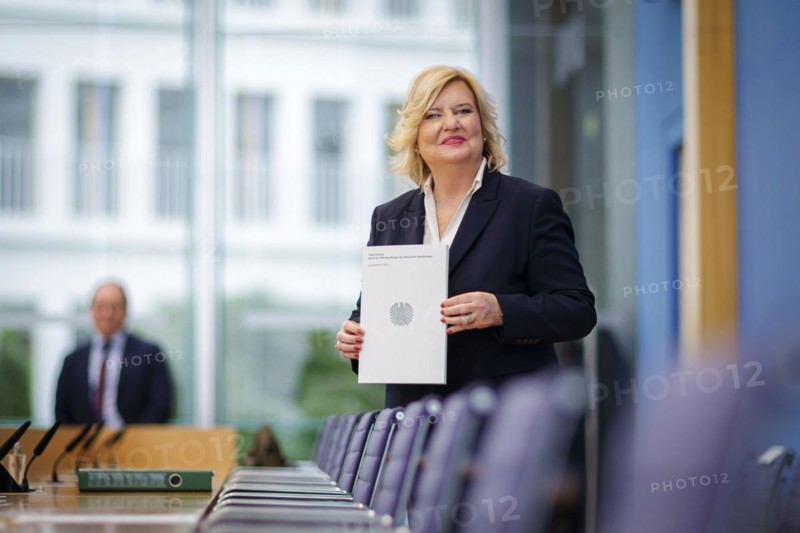 Eva Högl, Parliamentary Commissioner for the Armed Forces, presents her Annual Report 2023 at the Federal Press Conference. Berlin, 12 March 2024