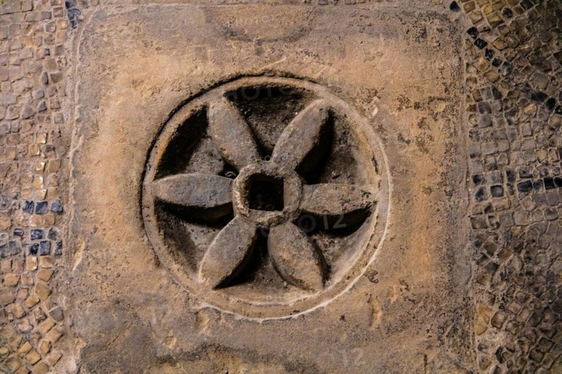 Archaeological excavations from early Christian and Roman times, Basilica Paleocristiana under the Concordia Sagittaria Cathedral, medieval old town, Veneto, Friuli, Italy, Concordia Sagittaria, Veneto, Italy, Europe