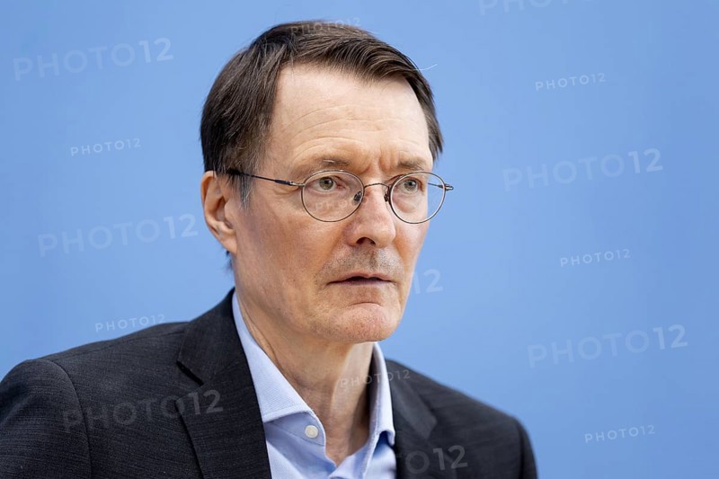 Karl Lauterbach (SPD), Federal Minister of Health, recorded during the press conference on the resolution on the Healthcare Reform Act (GVSG) at the Federal Press Conference in Berlin, 22 May 2024