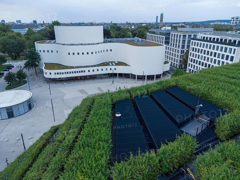Der Kö Bogen II, Europas größte Grünfassade aus Hainbuchen, Düsseldorf, Nordrhein-Westphalen, NRW, Deutschland