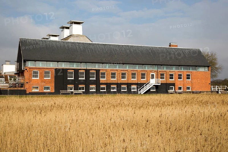 Concert Hall at Snape Maltings in converted industrial building, Suffolk, England, UK