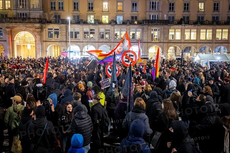 On 13 and 14 February 1945, Dresden was heavily destroyed in three Allied bombing raids. Every year, the people of Dresden commemorate this event at various events. Left-wing forces organised various demonstrations to protest against the right-wing marches, Dresden, Saxony, Germany, Europe