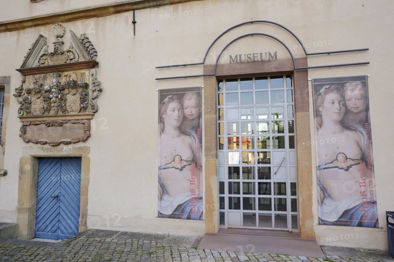 Brake Castle, entrance to the Weser Renaissance Museum, Lemgo, North Rhine-Westphalia, Germany, Europe