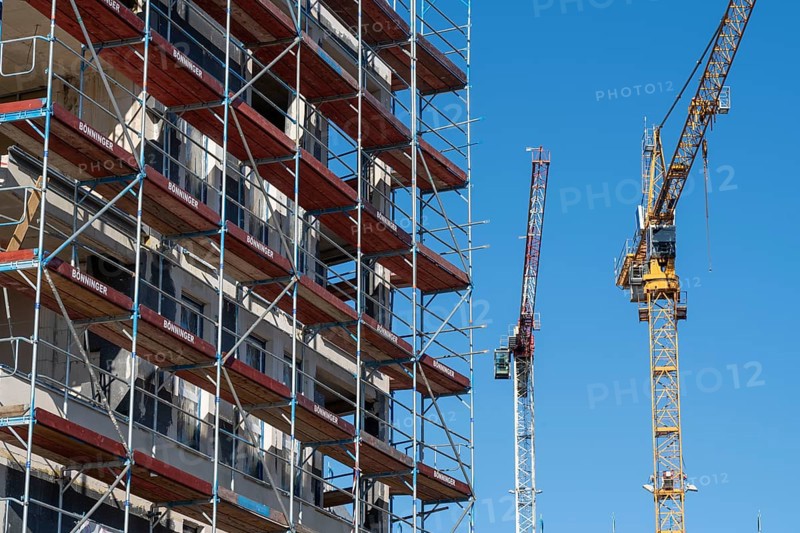 Major construction site Parc Durant, on Henri-Dunant-Strasse in Essen-Rüttenscheid, where 298 condominiums and a daycare centre will be built by early 2021