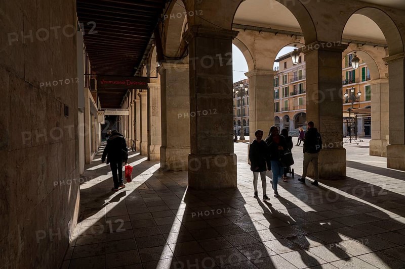 Plaça Major, square in the old town centre of Palma de Majorca, Majorca, Spain, Europe