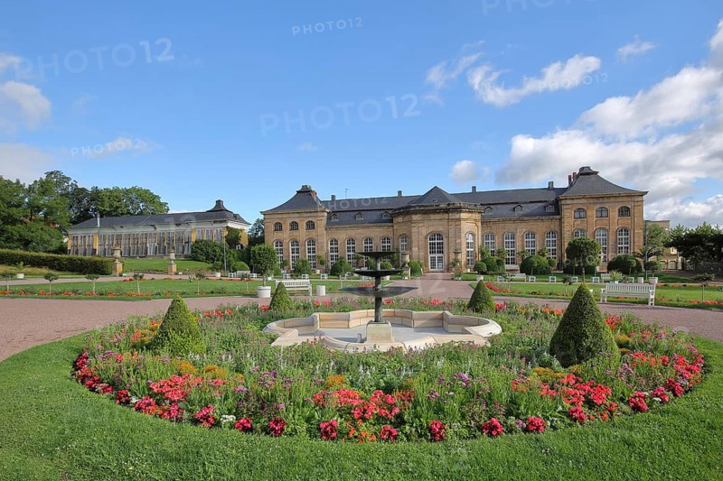 Baroque Orangery, Castle Park, English Garden, Baroque Garden, Gotha, Thuringia, Germany, Europe