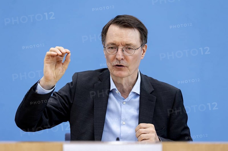 Karl Lauterbach (SPD), Federal Minister of Health, recorded during the press conference on the resolution on the Healthcare Reform Act (GVSG) at the Federal Press Conference in Berlin, 22 May 2024