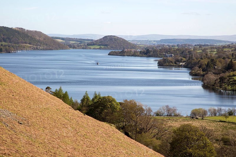 Lake Ullswater, Howtown, Lake District national park, Cumbria, England, UK
