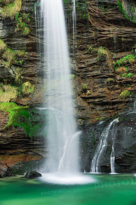 Waterfall, Ticino, Switzerland, Europe