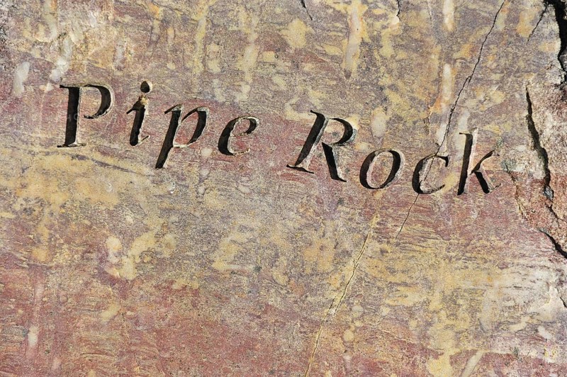Pipe rock fragment, part of the Knockan Puzzle at the Knockan Crag National Nature Reserve, Highlands, Scotland, United Kingdom, Europe