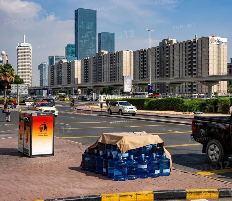 Dubai, Downtown skyscrapers and Sheik Zayed Road, United Arab Emirates, Middle East, Asia