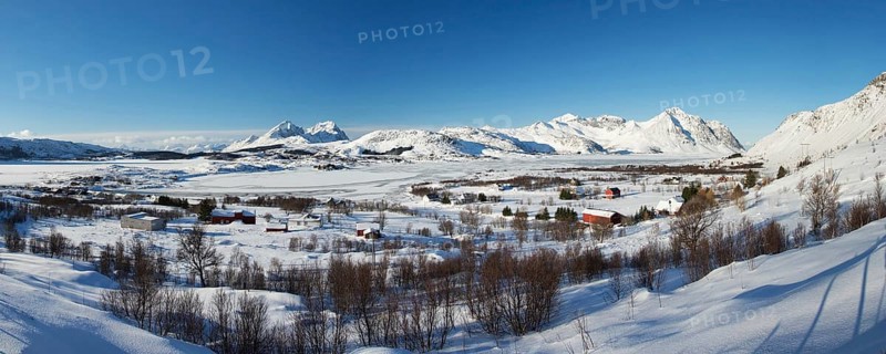 Borg on the Lofoten Islands in winter, Borg, Norway, Scandinavia, Europe