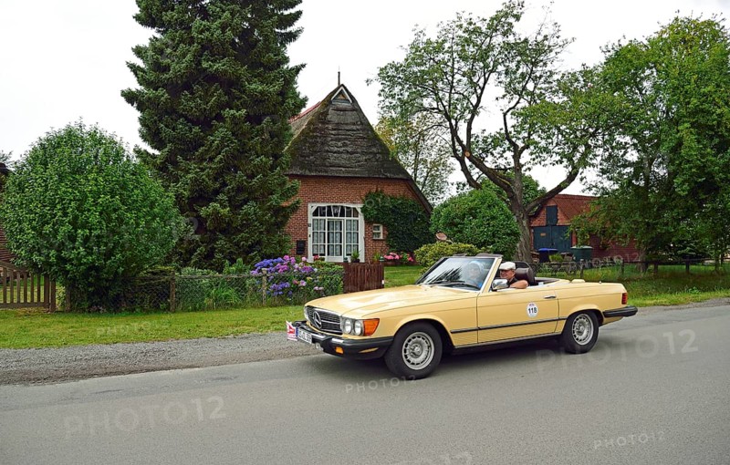 Europe, Germany, Lower Saxony, Lower Elbe Classics, Classic Car Tour, Mercedes-Benz SL 380 Convertible, Year 1984, Europe