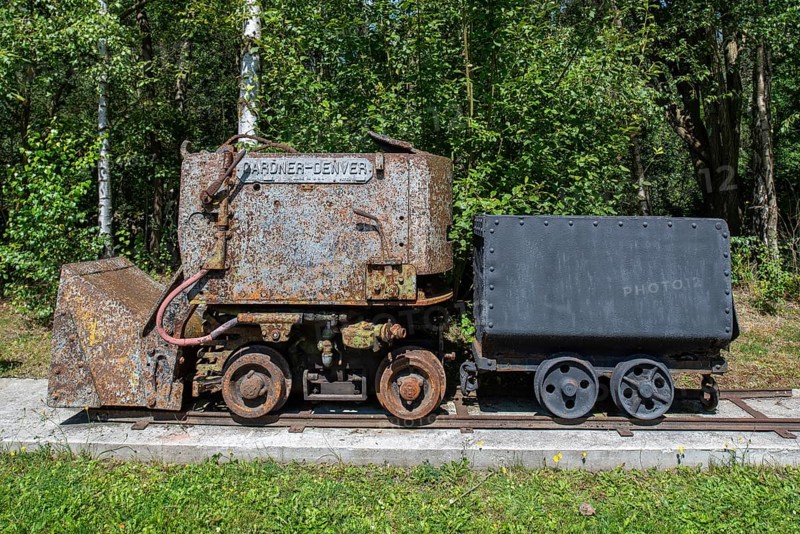 Tenders, coal wagons at Le Bois du Cazier coal mine museum, Marcinelle near Charleroi, province of Hainaut, Belgium, Europe