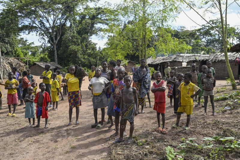 Pygmies of the Baka or BaAka people, Bayanga, Sangha-Mbaéré Prefecture, Central African Republic, Africa