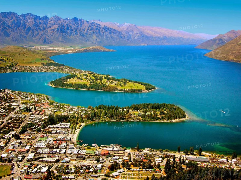 New Zealand, View of Queenstown, Queenstown, New Zealand, Oceania