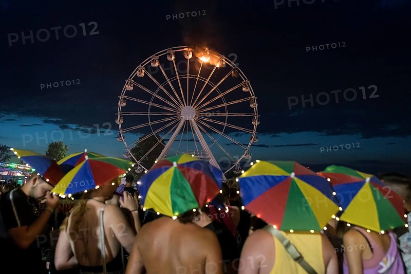 Ferris wheel catches fire at the Highfield Festival on Friday, Störmthaler See, 17.08.2024