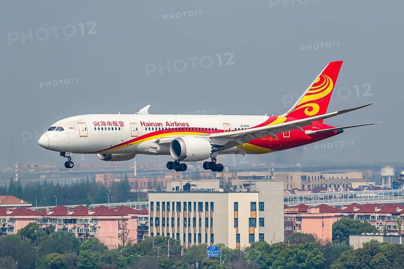 A Boeing 787-8 Dreamliner aircraft of Shanghai Airlines with the registration number B-2750 at Hongqiao Airport (SHA) in Shanghai, China, Asia