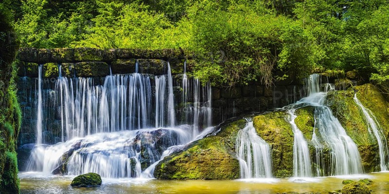 Geratser waterfall, near Rettenberg, Allgäu, Bavaria, Germany, Europe