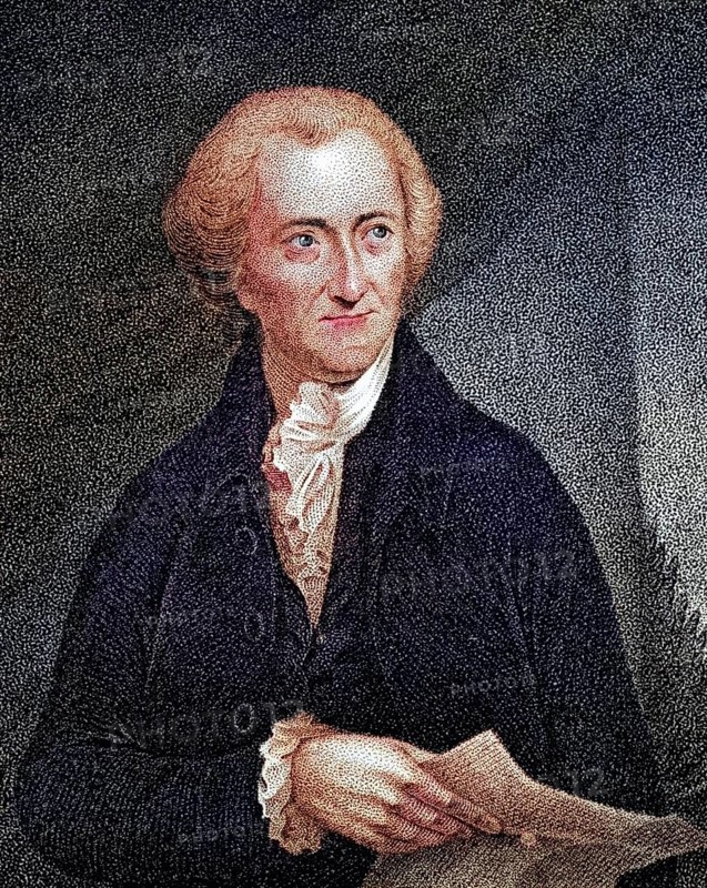 George Read, 1733 to 1798, American statesman and founding father A signer of the Declaration of Independence Nineteenth-century engraving by JB Longacre after a painting by Pine, Historical, digitally restored reproduction from a nineteenth-century original, Record date not stated