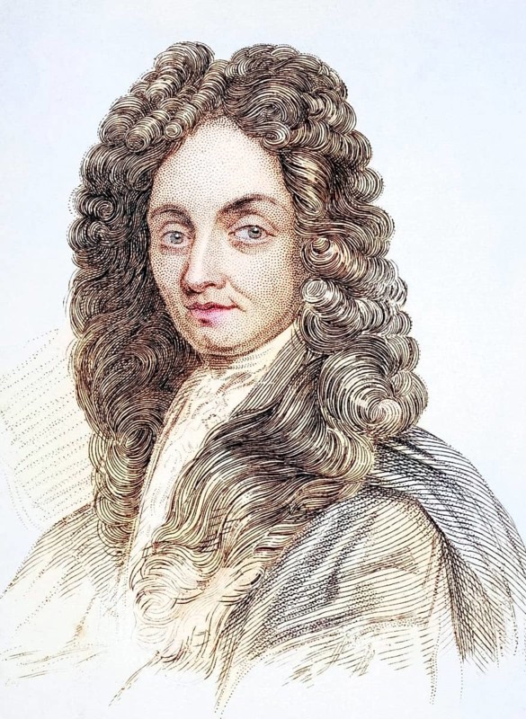 Sir Christopher Wren, 1632-1723, English architect, scientist and mathematician, Illustration from Old England's Worthies, published around 1880, Historical, digitally restored reproduction from a 19th century original, Record date not stated