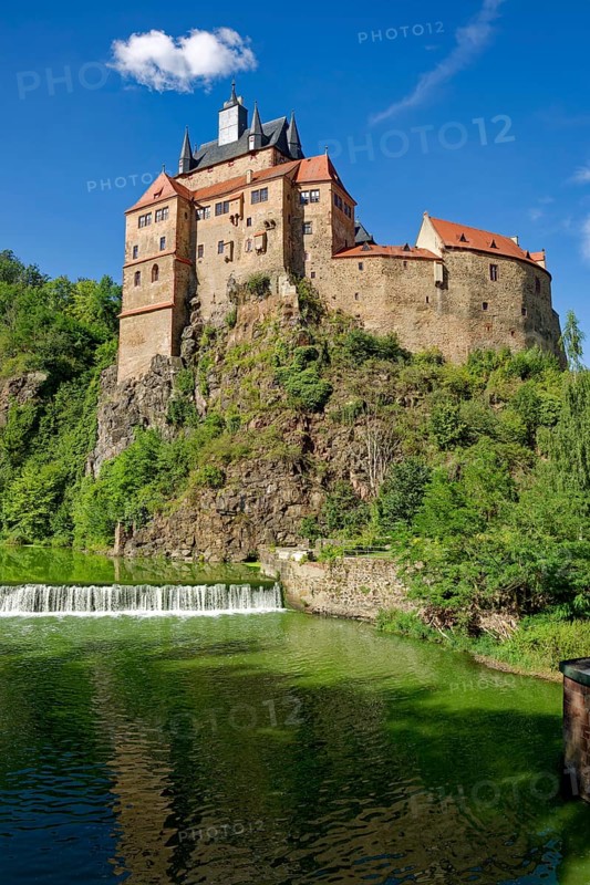 Kriebstein Castle, hilltop castle or Spornburg from the late Middle Ages on the River Zschopau, Kriebstein near Waldheim, Saxony, Germany, Europe