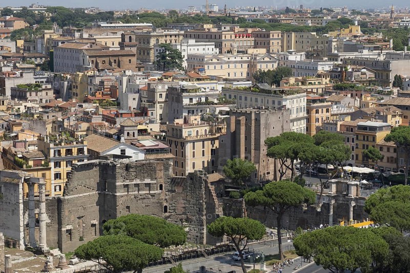 View from Monumento Vittorio Emanuele II, Piazza Venezia, Rome, Italy, Europe