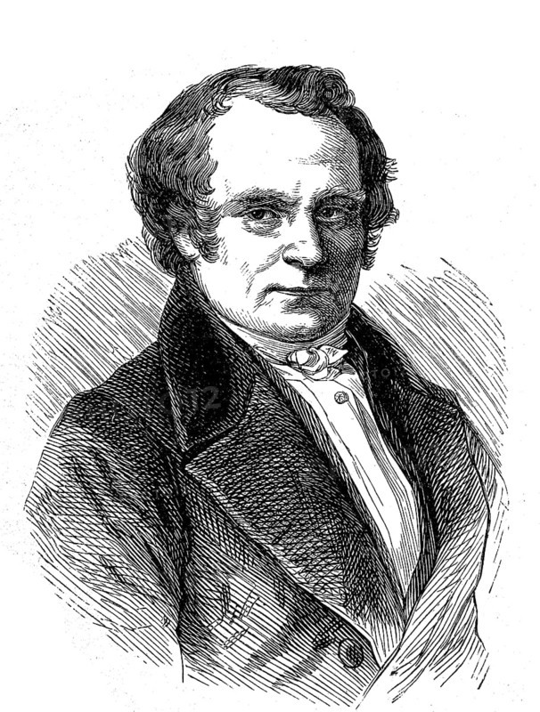 Karl Leberecht Immermann (born 24 April 1796, died 25 August 1840) was a German writer, lyricist and dramatist, Historical, digital reproduction of an original from the 19th century