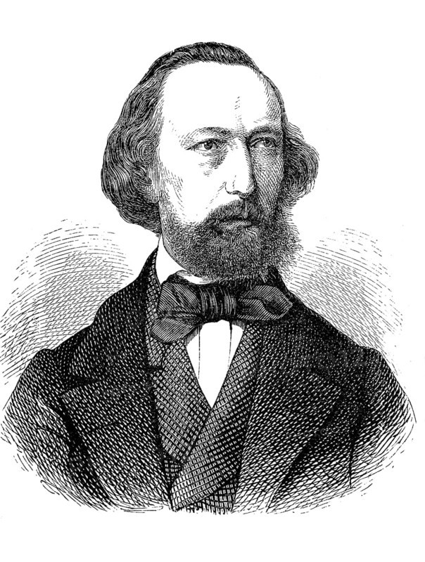 Klaus Johann Groth, 24 April 1819, 1 June 1899, an important Low German lyricist and writer, Historical, digital reproduction of an original from the 19th century
