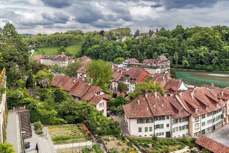 View of Bern old town with Aare river, Switzerland, Europe