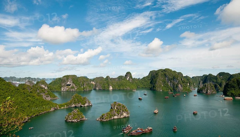 Famous and picturesque Halong bay nature resort landmark in Vietnam, Asia