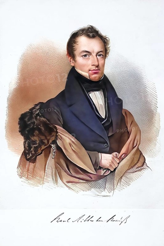 Karl von Krauß, raised to the nobility in 1834 as Ritter von Krauß, from 1852 Baron von Krauß (born 13 September 1789 in Lemberg, Galicia, died 5 March 1881 in Vienna), was a legal official in the Austrian Empire and, appointed by Franz Joseph I, was Imperial and Royal Minister of Justice in the cabinets of Felix zu Schwarzenberg and Karl Ferdinand von Buol-Schauenstein from 1851 to 1857, Historical, digitally restored reproduction from a 19th century original, Record date not stated