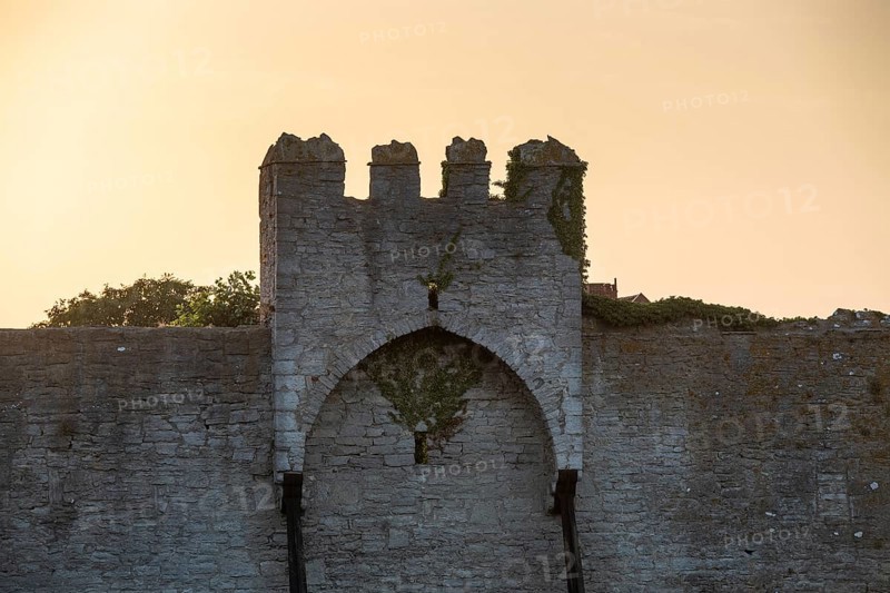 Old city wall, former Hanseatic city of Visby, UNESCO World Heritage Site, Gotland Island, Sweden, Europe
