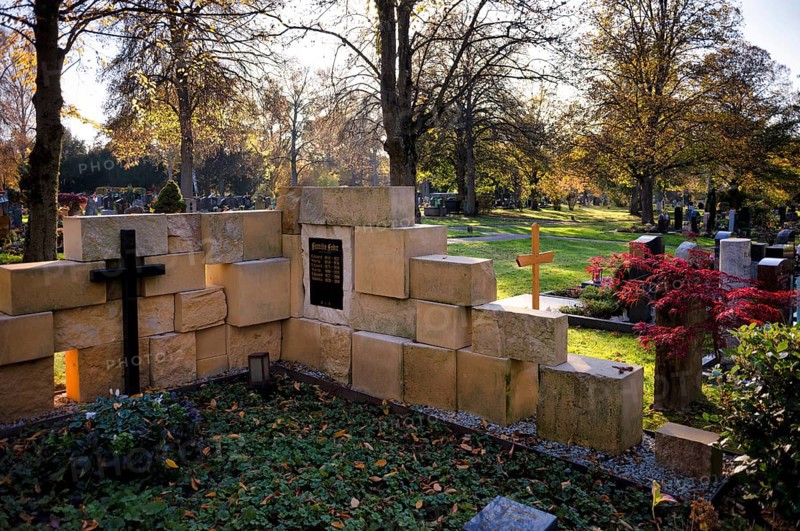 Family grave, grave of Eduard Fehr, inventor of the first McDonald's McDrive in Europe in Ludwigsburg, Main Cemetery, Stuttgart, Baden-Württemberg, Germany, Europe