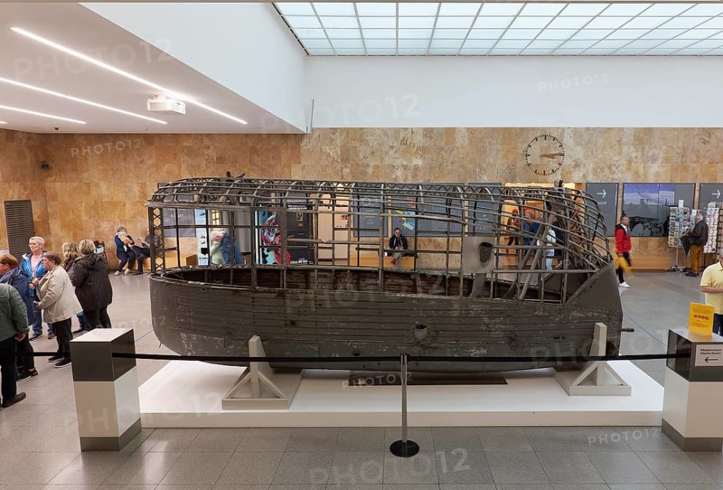 Engine nacelle of a Zeppelin airship, entrance hall of the Zeppelin Museum Friedrichshafen, Baden-Württemberg, Germany, Europe