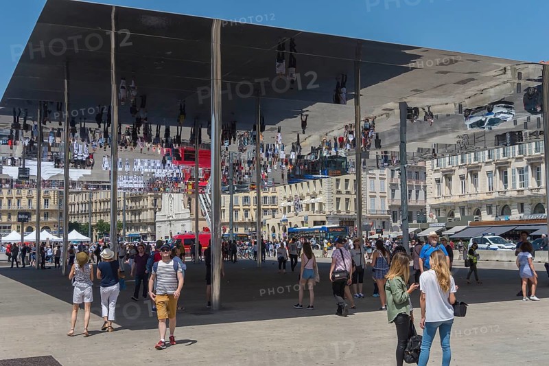 L'Ombriere by Norman Foster, Old Harbour, Marseille, Provence-Alpes-Cote d'Azur, France, Europe