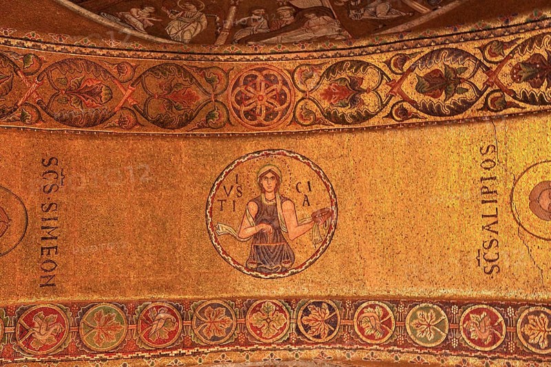 Basilica di San Marco, St Mark's Basilica, north portal, narthex, mosaics from the Old Testament, Venice, Veneto, Italy, Europe