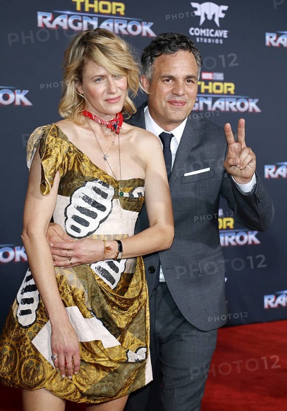 Mark Ruffalo and Sunrise Coigney at the World premiere of 'Thor: Ragnarok' held at the El Capitan Theatre in Hollywood, USA on October 10, 2017., Hollywood, California, USA, North America