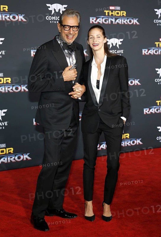 Jeff Goldblum and Emilie Livingston at the World premiere of 'Thor: Ragnarok' held at the El Capitan Theatre in Hollywood, USA on October 10, 2017., Hollywood, California, USA, North America