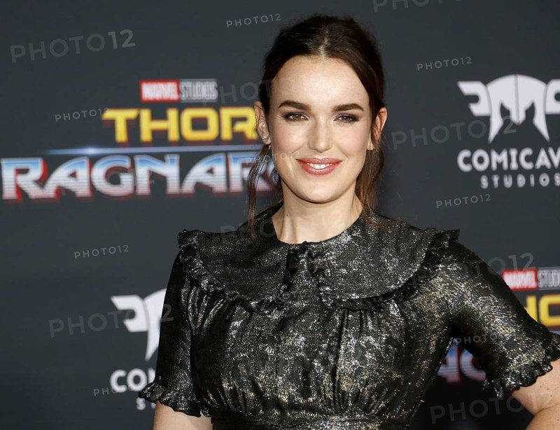 Elizabeth Henstridge at the World premiere of 'Thor: Ragnarok' held at the El Capitan Theatre in Hollywood, USA on October 10, 2017., Hollywood, California, USA, North America
