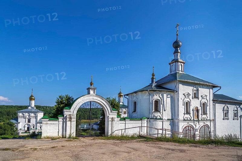 Assumption Kosmin Monastery in Nebyloye village, Russia. Church of St. Nicholas