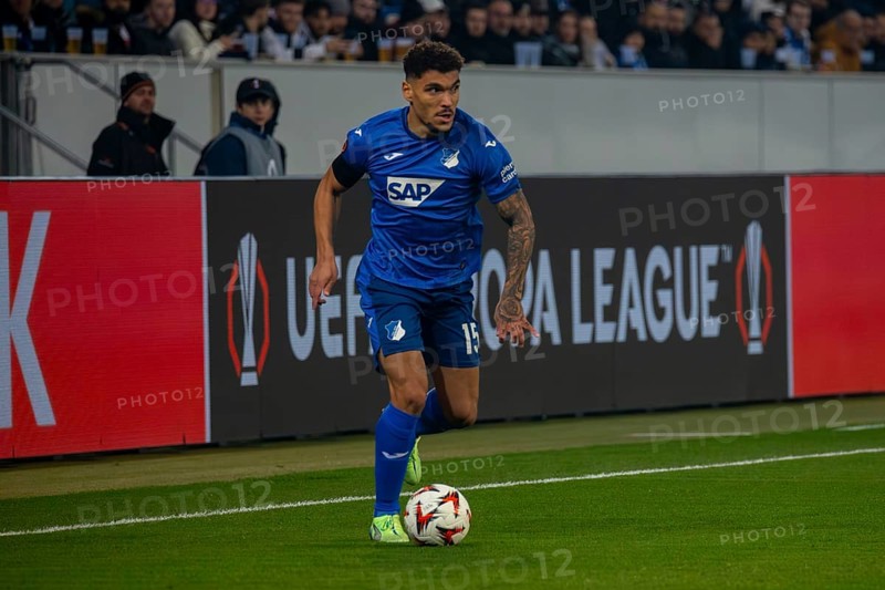 Football UEFA Europa League, 2024/25 season, matchday 4: TSG Hoffenheim v Olympique Lyon. Picture: Valentin Gendrey (15, Hoffenheim)