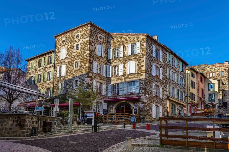 Street in Le Puy en Velay city center, France, Europe