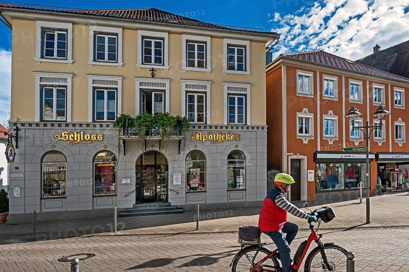 Schloss Apotheke in the Marktstraße, Bad Wurzach, Allgäu, Baden-Württemberg, Germany, Europe