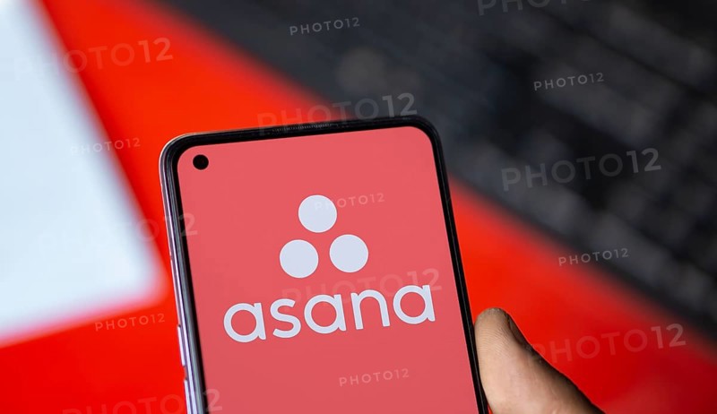Dhaka, Bangladesh- 09 Nov 2024: Asana logo is displayed on smartphone