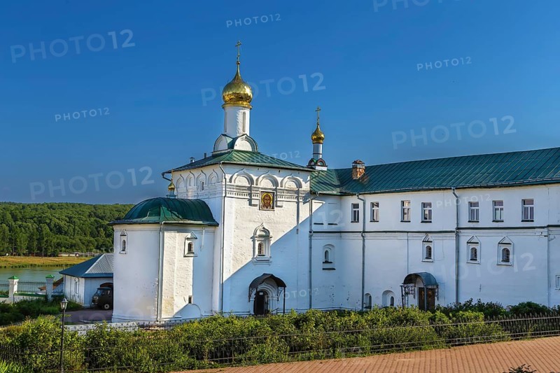 Assumption Kosmin Monastery in Nebyloye village, Russia. Church of the Transfiguration