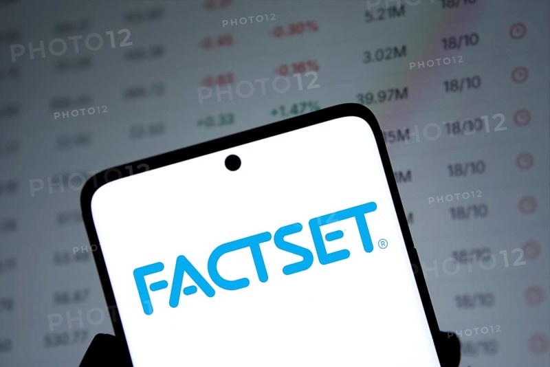 Dhaka, Bangladesh- 09 Nov 2024: Factset logo is displayed on smartphone