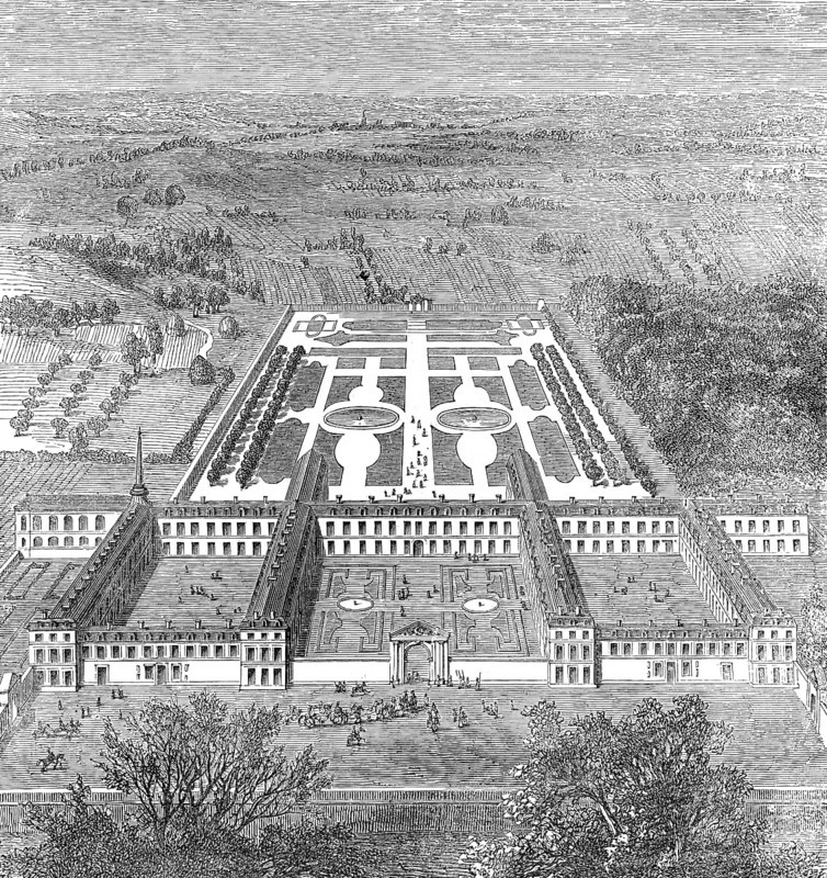 The Maison Royale de Saint-Louis in 1684, Saint-Cyr, Saint-Cyr-l'École, Yvelines, France, Europe