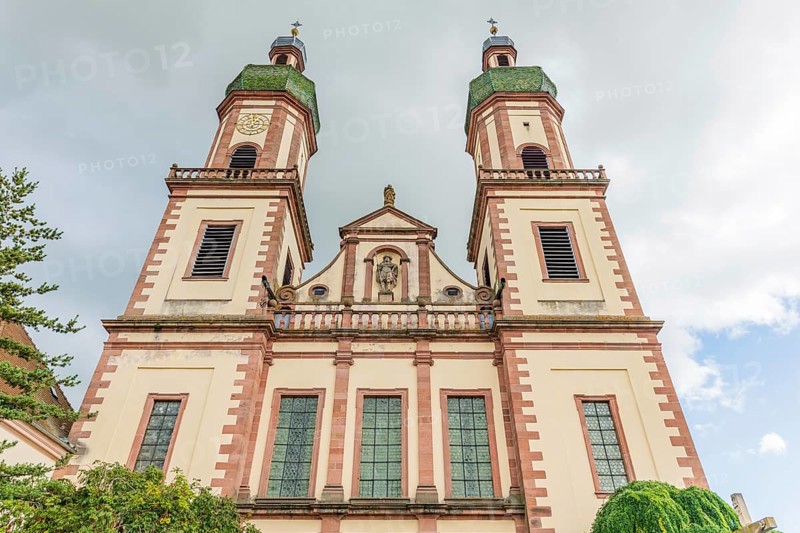 St Maurice abbey church in Ebersmunster in Alsace. France